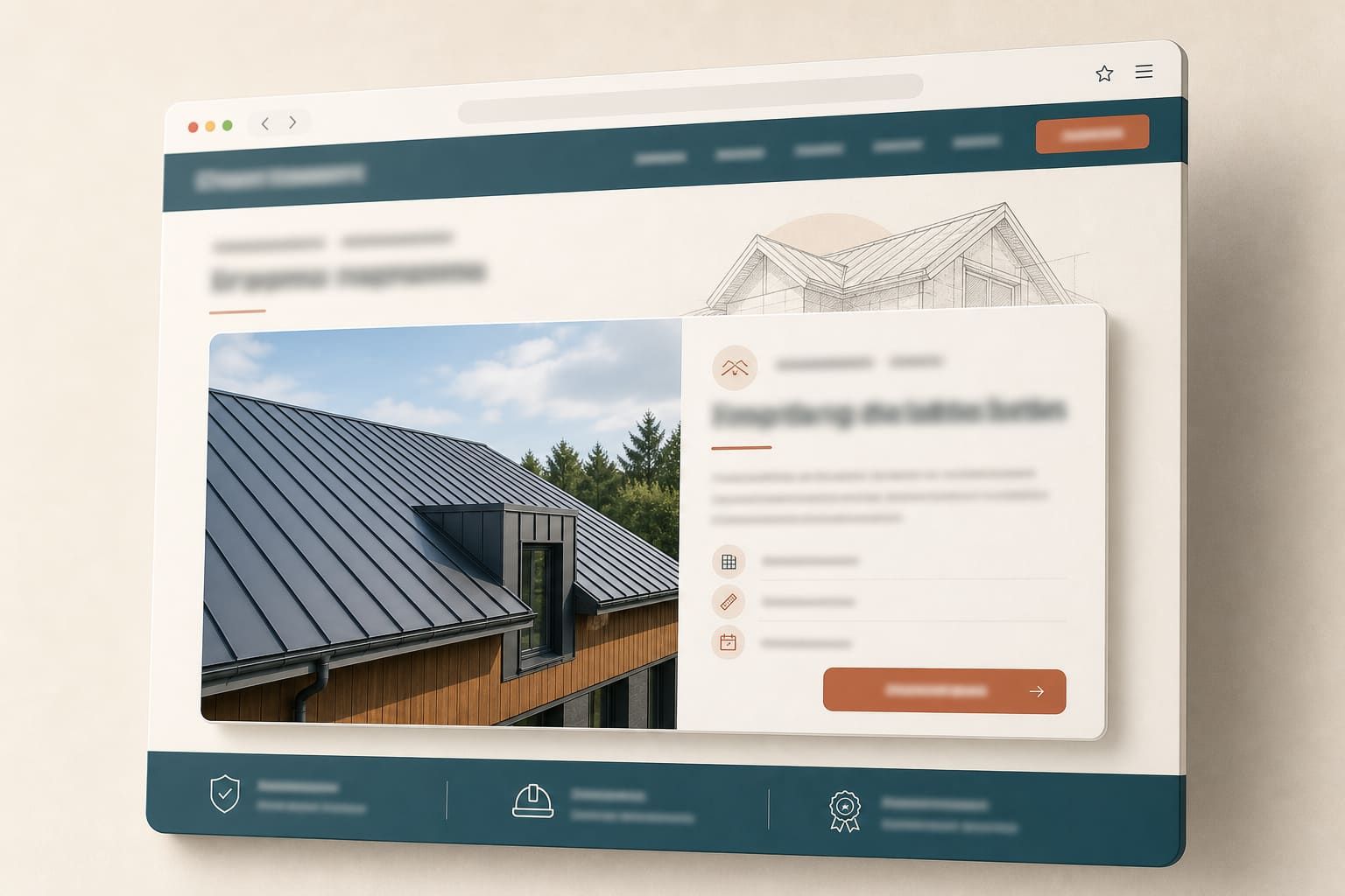 Beispiel: Projektreferenz-Widget eingebettet auf einer Firmenwebsite